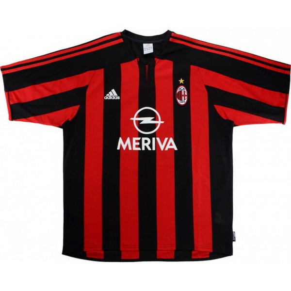 Camiseta AC Milan Replica Primera Ropa Retro 2003 2004 Rojo